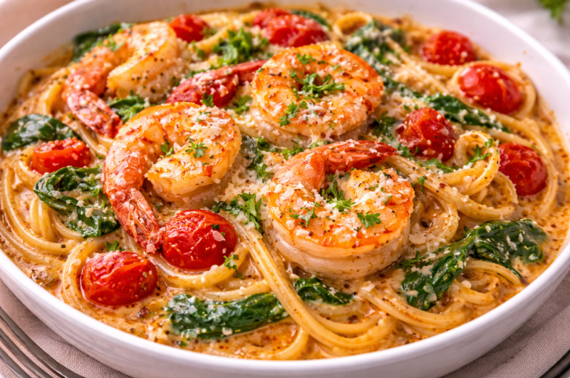 Creamy Garlic Shrimp Pasta (Restaurant Style at Home)